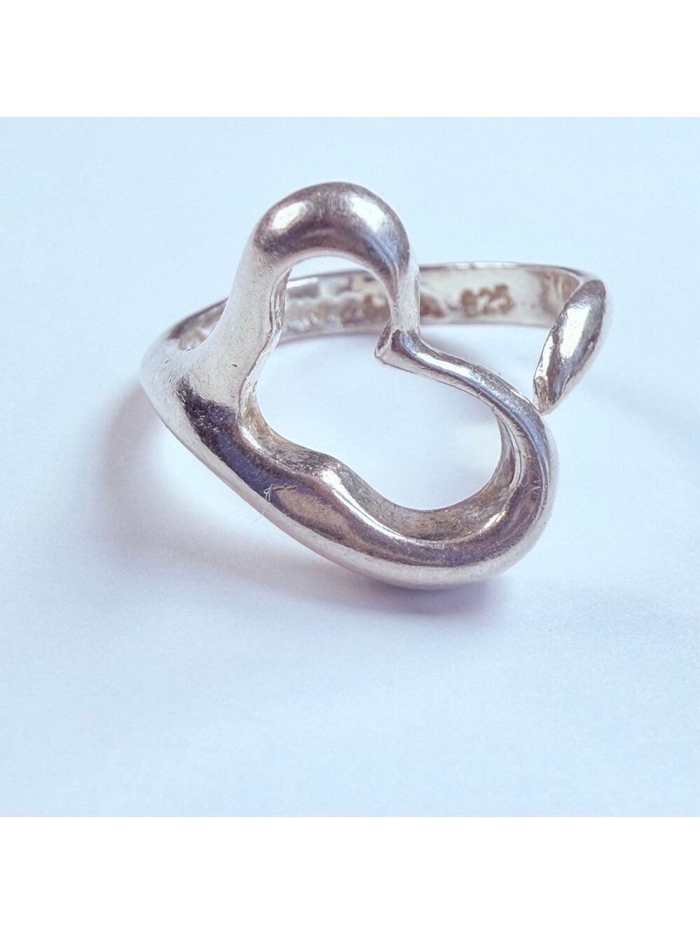 Tiffany & Co. Silver Open Heart Ring